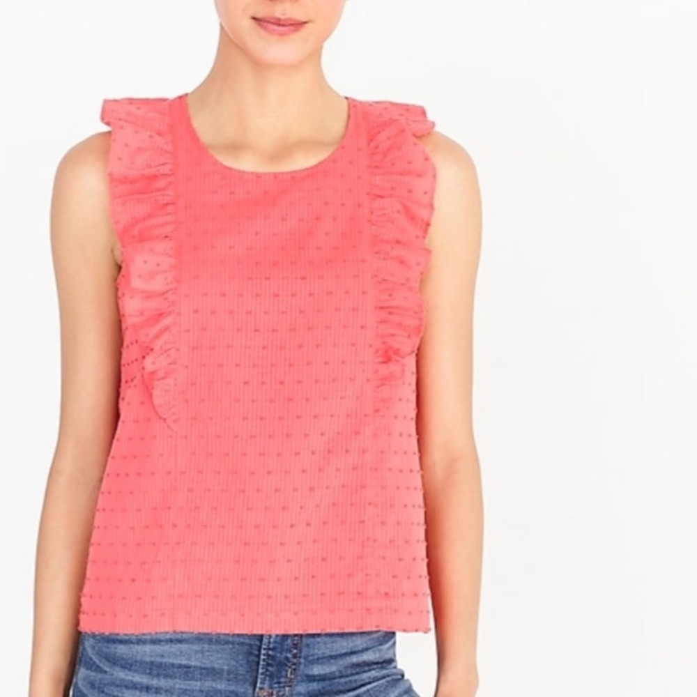 🎉HP🎉 J.Crew Factory Textured Ruffle Tank Top